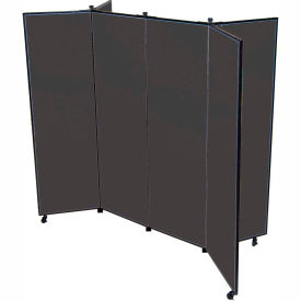 6 Panel Display Tower, 5'9"H, Fabric - Black