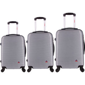 Royal Lightweight Hardside Spinner 3-Piece Luggage Set 20"/24"/28" - Silver