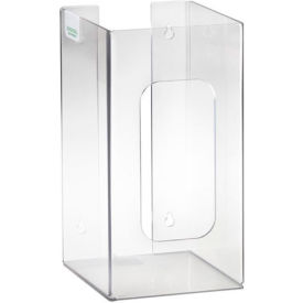 Top Loading Plastic Glove Dispenser, Holds 1 Box, 10-1/4"H x 5-1/4"W x 5-1/4"D, Clear