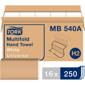 Universal Multifold Hand Towel, 1-Ply, 9 1/8W x 9 1/2L, White, 250/Pack, 16/Case