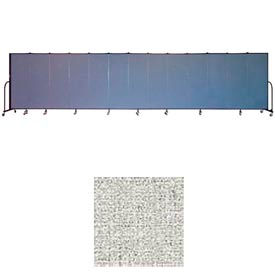 13 Panel Portable Room Divider, 6'H x 24'1"W, Vinyl Color: Granite