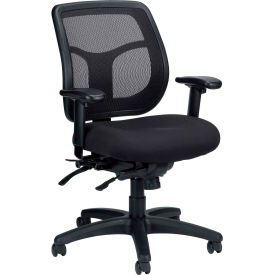 Multifunction Mesh Task Chair with Seat Slider- Fabric - Black