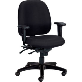 Task Chair with Seat Slider - Fabric - Black