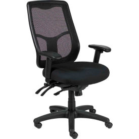 Mesh Chair with Ratchet Back - Fabric - Black