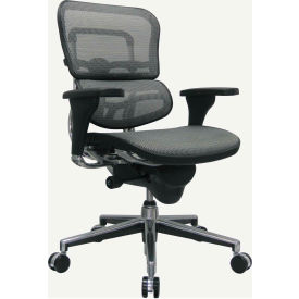 Mesh Managers Chair - Mid Back - Gray - Eurotech