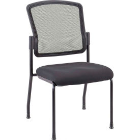 Stackable Mesh Guest Chair - Black Fabric - Dakota 2