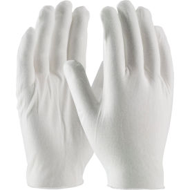 Medium Weight Inspect Gloves, Cotton Lisle, Unhemmed, Men's