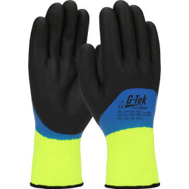 PIP® G-Tek® GP™ Hi-Vis Poly Insulat Glove Dbl Dip Nitrile Full Hand Coat L