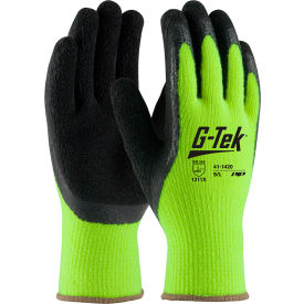 PIP® Cold Protect, Insulated Hi-Vis Acrylic Terry Glove, Latex Coat, L