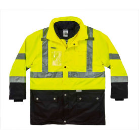 Hi Vis Class 3/2 Thermal Jacket, Type R Class, Lime, 3XL