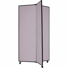 3 Panel Display Tower, 5'9"H, Fabric - Stone