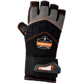 ProFlex 910 Half-Finger Impact Gloves, w/ Wrist Support, Black, L