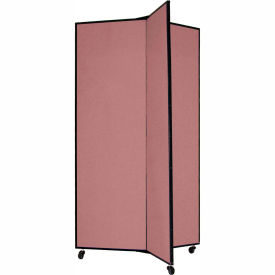 3 Panel Display Tower, 5'9"H, Fabric - Rose