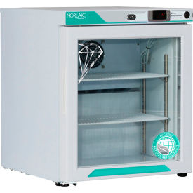 White Diamond Series Countertop Refrigerator, Glass Door/Left Hinged, 1 Cu.Ft.