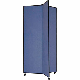 3 Panel Display Tower, 6'5" Height, Fabric - Lake