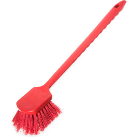 20 in. Utility Scrub Brush with Polyester Bristles, Red