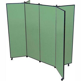 6 Panel Display Tower, 6'5"H, Fabric - Sea Green