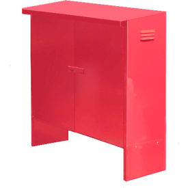 Fire Hose Equipment Cabinet with Legs, Steel, 58" W x 54" H x 18-1/2" D, Red