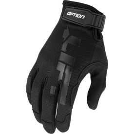 Work Glove, Black, Synthetic Leather Palm, M, 1 Pair