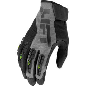 Grunt Work Glove, Gray/Black, Synthetic Leather Palm, L Size, 1 Pair