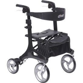 Nitro Elite CF Carbon Fiber Rollator Rolling Walker, Black