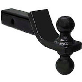 Towing Ball Mount w/ Dual Black Balls - 2" And 2-5/16" Balls