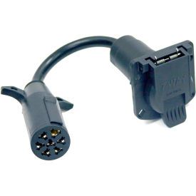 7-Way Round to 7-Way Flat Trailer Connector Adapter - TC1077P