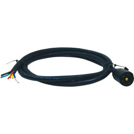 7-Way Flat RV Trailer End with 96" Prewired Cable