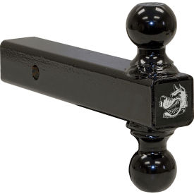 Double-Ball Hitch Solid Shank w/ Black Balls - 1802215