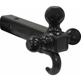 Tri-Ball Hitch Tubular Shank w/ Black Balls And Recovery Hook - 1802208