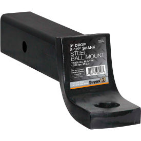 2-1/2" Heavy-Duty Ball Mount w/ 3" Drop x 10" Long Tube