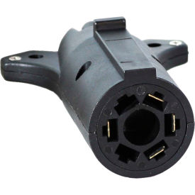 7-Way Flat to 4-Way Round Plastic Trailer Connector Adapter