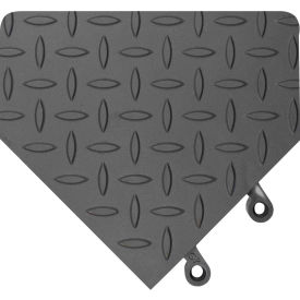 Max Diamond-Plate Anti Fatigue Mat 7/8" Thick 1.5' x 1.5' Charcoal - Case of 10