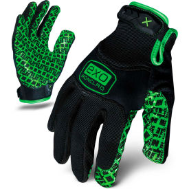 EXO2-MGG-05-XL Motor Grip Gloves, 1 Pair, Black/Green, XL