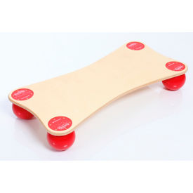 Balanza® Ballstep® Balance Board, Birch Wood with Red Balls