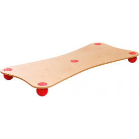 Balanza Ballstep XXL Balance Board, Birch Wood with Red Balls