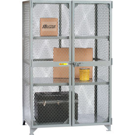 Welded Vented Locker, 3 Shelves, 73"W x 33"D x 78"H, Gray, Assembled