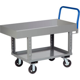 Work Height Platform Truck with 6" Deep Deck 24 x 60 Adj. Height