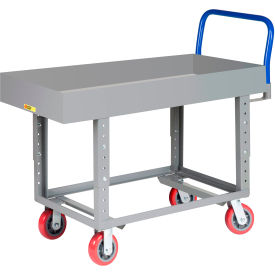 Work Height Platform Truck with 6" Deep Deck 24 x 60 Adj. Height