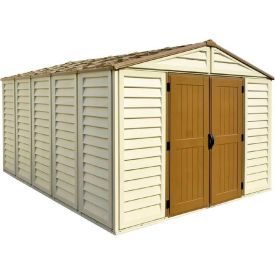 WoodBridge Vinyl Storage Shed, 10-11/16'W x 13-5/16'D x 7-5/8'H, Includes Foundation