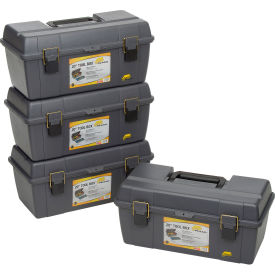 Toolbox with Tray 20-1/4"L x 10-7/8"W x 9-1/8"H Gray