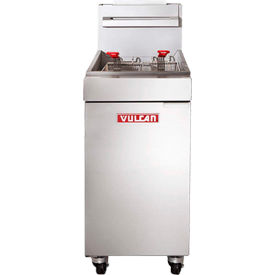 Freestanding Gas Fryer, 35-40 lb Oil Capacity, 90,000 BTU, Natural Gas, Stainless Steel