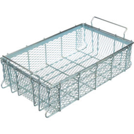 Material Handling Basket 21"L x 13-1/4"W x 5-7/16"H, 0.5" Wire, Plain Steel
