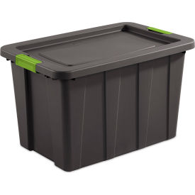 Plastic Latch & Carry Tuff1 Tote, 30 Gal. Capacity, 29-7/8"L x 19-3/4"W x 18-1/8"H, Gray