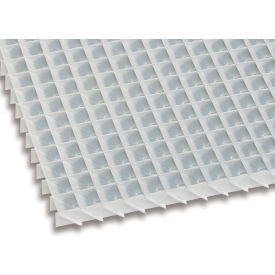 Sight-Guard Eggcrate Panel, Angled 45 degrees, Aluminum, White, PK2