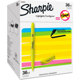 Pocket Highlighters - Office Pack, Chisel Tip, Yellow, 36 per pack
