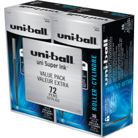 Roller Ball Stick Pen, Black Ink, 0.5 mm, Micro, 72/PK