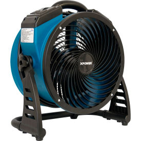 Industrial Axial Air Mover, Blower, Fan with Built-in Power Outlets, 1300 CFM, 4 Speed