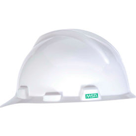V-Gard Hard Hats, Front Brim, 1-Touch Suspension, White