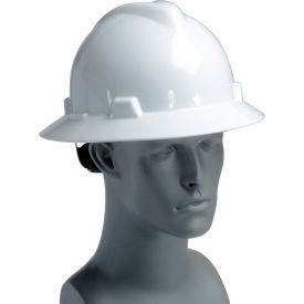 Hard Hats, Full Brim, Fas-Trac Suspension, White
